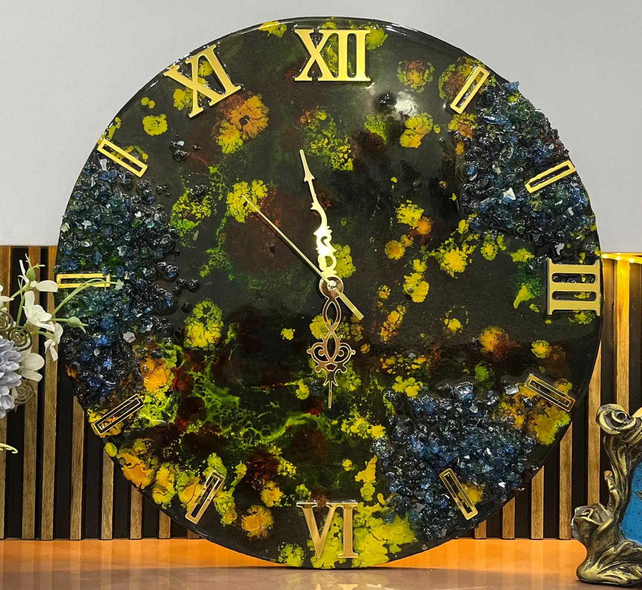 Resin Alcoholic Art Clock