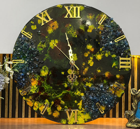Resin Alcoholic Art Clock